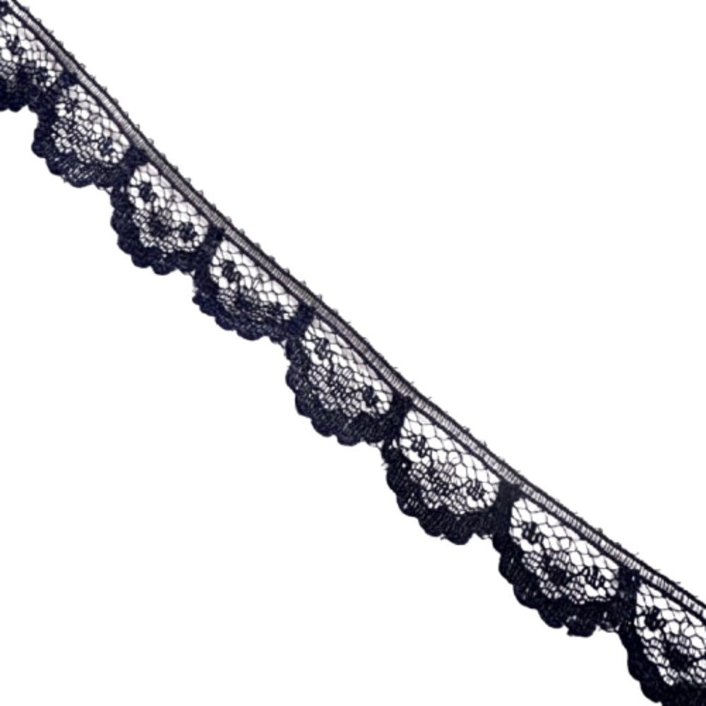 10 Yards Navy Blue Flat Lace 1/2" wide larger quantities available #S789